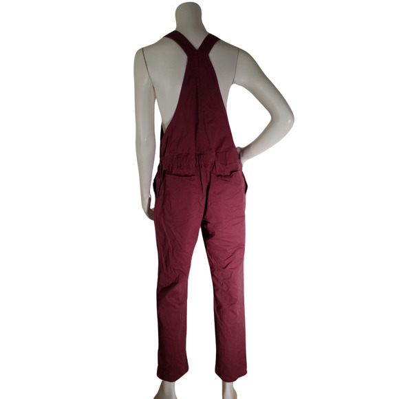 The Nines by Hatch Womens Overalls Pants Pockets Red Maternity Racerback Size 8 - Picture 3 of 7